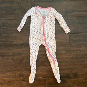 KicKee pants floral zipper footie pajamas. Size 12-18 month